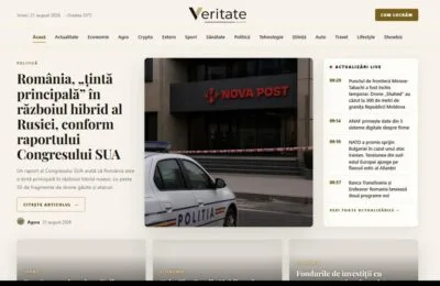 Veritate.ro propune știri scrise integral de AI, ca alternativă la textele în care opinia intră în relatare